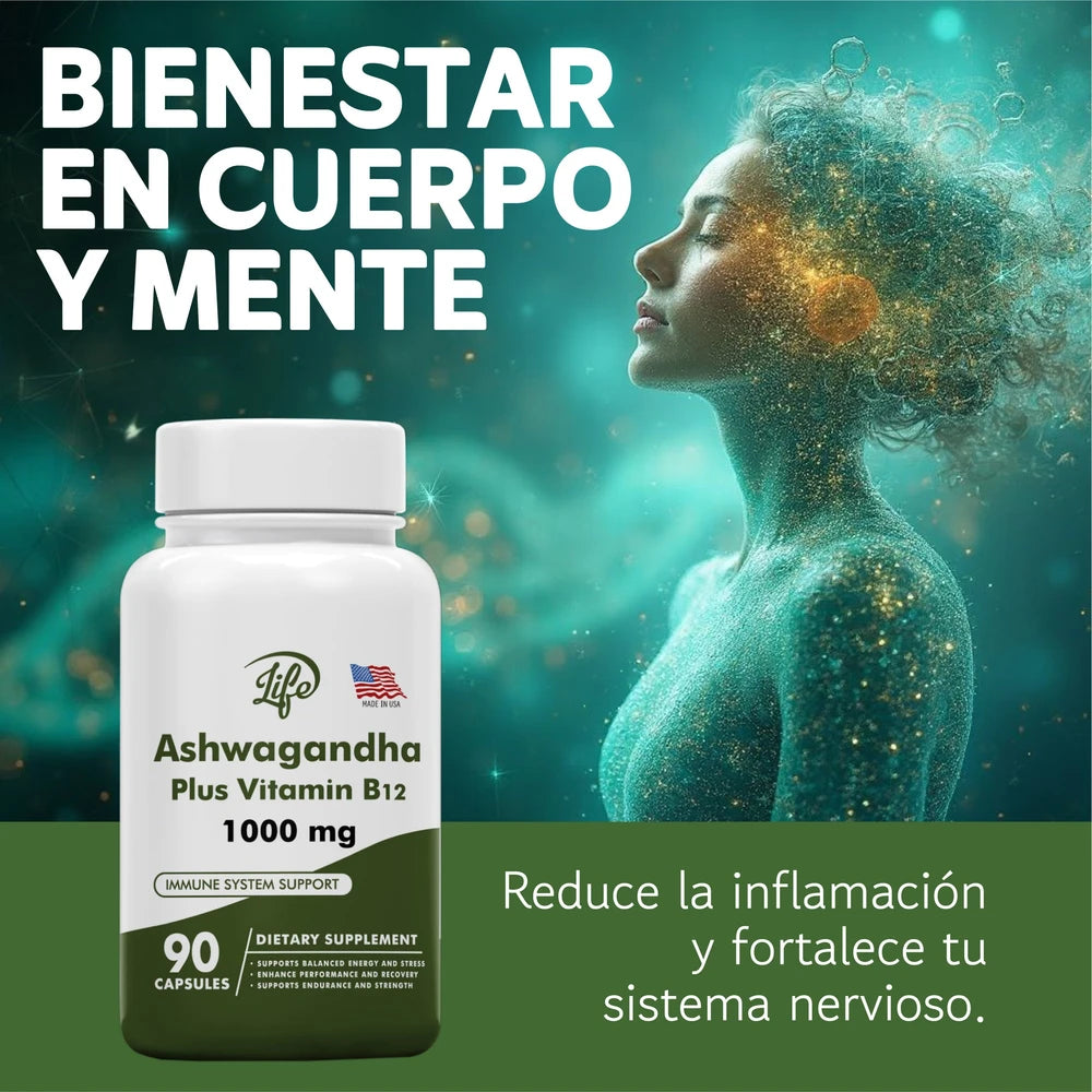Ashwagandha con Vitamina B12 para Bienestar Diario