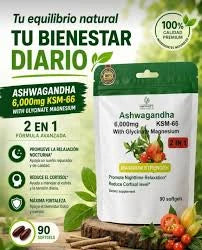 Ashwagandha KSM-66 con Glicinato de Magnesio