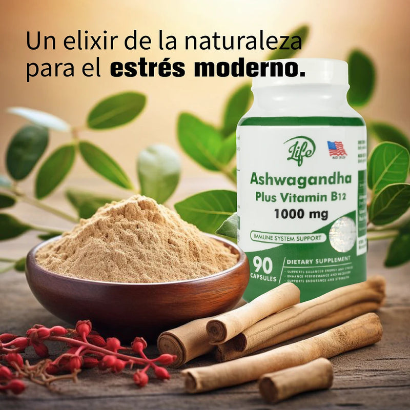 Ashwagandha con Vitamina B12 para Bienestar Diario